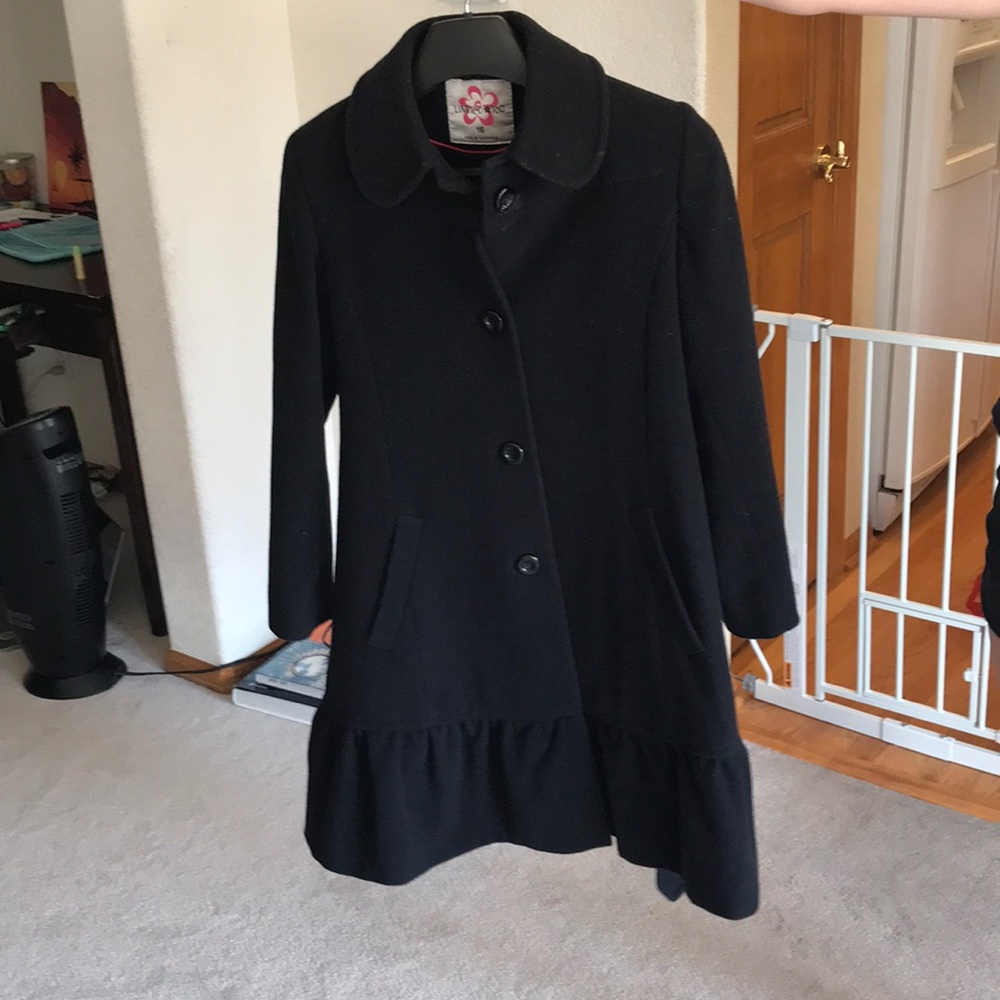 Girls/juniors black dress coat